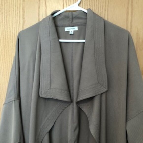 Vintage Max Studio Classic Drapey Wrap Swing Coat Lightweight 1X Oversized - Picture 2 of 8